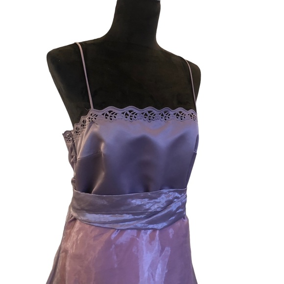 Purple Taffeta Mixed Media Formal Gown size 11/12 - Picture 7 of 12